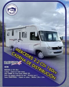 Full motorhome FAST 997M Sierra Nevada Motorhome, a company with more than 20 years of experience in the used sales sector, offers you this magnificent motorhome. For more information or price check our website www.autocaravanassierranevada.com or click ️️ on our link https://autocaravanassierranevada.com/listings/rapido-997m/ Do you want to pay in installments? Call and we will inform you without obligation 617795719 621251555 Extras MOTOR: MERCEDES 2.2 CDI 160cv YEAR: 2007 KM: 114,000 Measurements: 7.20m x 3.00m Places to travel: 4 Sleeping seats : 4 * Measurement Garage with double gate : (2.20m x 1.20m x 1.20.20m) * Beds (Transverse/ Hanging in Cabin) * Distribution chain Extras: Air Conditioning ( Motor ) A.S.R (Sistema antiderrapaje) Electric elevators ( driver only ) Radio (2DIN-CD-USB-BT) Rearview camera (on the radio) Swivel seats REMIX Dimmers Full Cabin Mosquito nets on windows and skylights Handy window with mosquito net on front door Transparent skylights and skylights XXL in salon DOMESTIC Refrigerator (220v, Gas, 12v, Auto) 150L capacity Oven Smoke Extractor Shower with separate toilet seat 100 ah battery. 100w Solar Panel. Traumatic C heating Integrated double staircase 4m FA MMA F45 awning Aluminum Tray Stabilizing legs Bike rack for 2 1 Lockdown Security Removable Side Trunks Special Camper Reinforced Tires #autocaravanasgranada #autocaravanaocasion #autocaravanasdeocasion #ventaautocaravana #compraautocaravana #autocaravanabarata #caravaningandalucia #autocaravanasur #granadaturismo #granadaocasion #andaluciavanlife #vanlife #camperlife #motorhome #campervan #viajarenautocaravana #caravaninglife #aventuraenruta #viajeslibres #escapadarural #naturalezaylibertad #viajarporelmundo #rutavanlife #descubreespaña #autocaravanaspain Full motorhome FAST 997M
Sierra Nevada Motorhome, a company with more than 20 years of experience in the used sales sector, offers you this magnificent motorhome. For more information or price check our website
www.autocaravanassierranevada.com
or click ️️ on our link
https://autocaravanassierranevada.com/listings/rapido-997m/
Do you want to pay in installments?
Call and we will inform you without obligation
617795719
621251555
Extras
MOTOR: MERCEDES 2.2 CDI 160cv
YEAR: 2007
KM: 114,000
Measurements: 7.20m x 3.00m
Places to travel: 4
Sleeping seats : 4
* Measurement Garage with double gate : (2.20m x 1.20m x 1.20.20m)
* Beds (Transverse/ Hanging in Cabin)
* Distribution chain
Extras:
Air Conditioning ( Motor )
A.S.R (Sistema antiderrapaje)
Electric elevators ( driver only )
Radio (2DIN-CD-USB-BT)
Rearview camera (on the radio)
Swivel seats
REMIX Dimmers Full Cabin
Mosquito nets on windows and skylights
Handy window with mosquito net on front door
Transparent skylights and skylights XXL in salon
DOMESTIC Refrigerator (220v, Gas, 12v, Auto) 150L capacity
Oven
Smoke Extractor
Shower with separate toilet seat
100 ah battery.
100w Solar Panel.
Traumatic C heating
Integrated double staircase
4m FA MMA F45 awning
Aluminum Tray
Stabilizing legs
Bike rack for 2
1 Lockdown Security
Removable Side Trunks
Special Camper Reinforced Tires
#autocaravanasgranada
#autocaravanaocasion
#autocaravanasdeocasion
#ventaautocaravana
#compraautocaravana
#autocaravanabarata
#caravaningandalucia
#autocaravanasur
#granadaturismo
#granadaocasion
#andaluciavanlife
#vanlife
#camperlife
#motorhome
#campervan
#viajarenautocaravana
#caravaninglife
#aventuraenruta
#viajeslibres
#escapadarural
#naturalezaylibertad
#viajarporelmundo
#rutavanlife
#descubreespaña
#autocaravanaspain