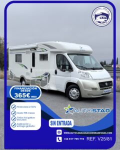 ATIN 598 EUROSTAR POSIBLE Sierra Nevada Motorhome, a company with more than 20 years of experience in the second-hand sales sector, offers you this magnificent motorhome. For more information or price check our website www.autocaravanassierranevada.com or click of on our link https://autocaravanassierranevada.com/.../autostart.../ Do you want to pay in installments? Call and we will inform you without obligation 617795719 621251555 GEAR AND EXTRAS TYPE OF VEHICLE: MOTIVATED MOTIVATION MOTOR: Fiat Ducato 2.3 Multiset 130cv YEAR: 2007 KM: 161.000km Exterior measurements: 7.00m x 2.90m Places to travel: 4 Places to sleep : 2 Extras and Equipment: * Measurement of Trunk with double gate: (2.15m x 0.80m x 0.60m) * Beds ( Island ) * Tire Suspension - Engine air conditioning - Airbag (driver and copilot) - ASR - Centralized shutdown - Electric Mirrors - Electric elevators - Radio (CD-AUX) - Rear View Camera - Swivel seats - Mosquito nets in windows and skylights - Skylight XXL in salon - TELFORD Fridge (220v, Gas, 12v, Auto) 180L capacity - Oven - Smoke Extractor - Shower with Samara inside the toilet - 100 ah batteries. - 100w solar panel. - Caléfaction AIDE - TV 12v.(TDT-HDMI-USB) - Integrated double footstep - Told THULE awning of 3 meters. - Shower outside - Special Camper Reinforced Tires #autocaravanasgranada #autocaravanaocasion #autocaravanasdeocasion #ventaautocaravana #compraautocaravana #autocaravanabarata #caravaningandalucia #autocaravanasur #granadaturismo #granadaocasion #andaluciavanlife #vanlife #camperlife #motorhome #campervan #viajarenautocaravana #caravaninglife #aventuraenruta #viajeslibres #escapadarural #naturalezaylibertad #viajarporelmundo #rutavanlife #descubreespaña