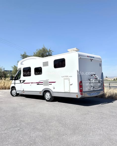 Perfilada ADRIA AXCESS 670 Autocaravanas Sierra Nevada empresa con más de 20 años de experiencia en el sector de venta de ocasión os ofrece esta magnífica casa rodante. Para más información o precio consulté en nuestra página web www.autocaravanassierranevada.com o haga click en nuestro enlace https://autocaravanassierranevada.com/.../adria-axcess-670/ ¿Quieres pagar a plazos? Llama y te informamos sin compromiso 617795719 621251555 Extras MOTOR: Fiat Ducato 2.3 Multijet 130cv AÑO: 2012 KM:116.000 Medidas: 7,20m x 2,90m Plazas viajar: 5 Plazas dormir: 5 * Medida maleteros: (2,15m x 1,05m x 1,20m) * Camas (Isla / Colgante en salón/Salón convertible) Extras: Aire acondicionado( de motor) AirBag(solo conductor) Velocidad de Crucero Cierre centralizado( en cabina) Espejos eléctricos Elevalunas eléctricos Radio (2DIN-CD-USB-SD-AUX-BT-NAVEGADOR) Cámara de visión trasera(en radio) Asientos giratorios Oscurecedores REMIS en cabina Mosquiteras en ventanas, claraboyas Claraboyas transparentes y Claraboya panorámica xxl en cabina y XXL salón Frigo DOMETIC (220v, Gas, 12v, Auto) 189L capacidad Ducha con mampara dentro de aseo Inverter de 1000w. 2 Batería de 95ah. 2 Placa solar de 100w. Calefacción Truma Combi Tv 12v. (TDT - HDMI - USB - DVD) Escalón de doble peldaño integrado Toldo PROSTORde 4m. Portabicis THULE para 3 3 cierres de seguridad Neumáticos reforzados especial camper #autocaravanastyle #viajarconniños #viajarenautocaravanaconniños #roadtrip #autocaravanaadventure #ventadeautocaravanas #autocaravanassierranevada #autocaravantravel #autocaravanaenlaplaya #kitcamping #differentholidays #camaisla #motorhome #caravanas1000 #camper Para más información o precio consulté en nuestra página web www.autocaravanassierranevada.com o haga click en nuestro enlace https://autocaravanassierranevada.com/.../adria-axcess-670/ ¿Quieres pagar a plazos? Llama y te informamos sin compromiso 617795719 621251555 Extras MOTOR: Fiat Ducato 2.3 Multijet 130cv AÑO: 2012 KM:116.000 Medidas: 7,20m x 2,90m Plazas viajar: 5 Plazas dormir: 5 * Medida maleteros: (2,15m x 1,05m x 1,20m) * Camas (Isla / Colgante en salón/Salón convertible) Extras: Aire acondicionado( de motor) AirBag(solo conductor) Velocidad de Crucero Cierre centralizado( en cabina) Espejos eléctricos Elevalunas eléctricos Radio (2DIN-CD-USB-SD-AUX-BT-NAVEGADOR) Cámara de visión trasera(en radio) Asientos giratorios Oscurecedores REMIS en cabina Mosquiteras en ventanas, claraboyas Claraboyas transparentes y Claraboya panorámica xxl en cabina y XXL salón Frigo DOMETIC (220v, Gas, 12v, Auto) 189L capacidad Ducha con mampara dentro de aseo Inverter de 1000w. 2 Batería de 95ah. 2 Placa solar de 100w. Calefacción Truma Combi Tv 12v. (TDT - HDMI - USB - DVD) Escalón de doble peldaño integrado Toldo PROSTORde 4m. Portabicis THULE para 3 3 cierres de seguridad Neumáticos reforzados especial camper #autocaravanastyle #viajarconniños #viajarenautocaravanaconniños #roadtrip #autocaravanaadventure #ventadeautocaravanas #autocaravanassierranevada #autocaravantravel #autocaravanaenlaplaya #kitcamping #differentholidays #camaisla #motorhome #caravanas1000 #camper