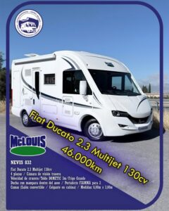 Integral McLouis NEVIS 832 Autocaravanas Sierra Nevada empresa con más de 20 años de experiencia en el sector de venta de ocasión os ofrece esta magnífica casa rodante.🗣️👉 Para más información o precio 💵 consulté en nuestra página web www.autocaravanassierranevada.com ➡️🌐💻 o haga click👉🖱️ en nuestro enlace ⬇️👇 https://autocaravanassierranevada.com/.../mclouis-nevis-832/ ¿Quieres pagar a plazos? Llama y te informamos sin compromiso 📞617795719 📞621251555 Extras 👇 MOTOR: Fiat Ducato 2.3 MultiJet 130cv AÑO: 2016 KM: 46.000 Medidas: 6,00m x 3,00m Plazas viajar: 4 Plazas dormir: 4 * Medida Garaje: (0,40m x 1,00m x 0,70m) * Camas (Salón convertible / Colgante en cabina) Extras: Aire acondicionado(de motor) AirBag(conductor y copiloto) Velocidad de Crucero Espejos eléctricos Elevalunas eléctricos Radio (2DIN-CD-MP3-AUX-BT-GPS) Cámara de visión trasera Asientos giratorios Oscurecedores REMIS en cabina completa Mosquiteras en ventanas, claraboyas y puerta principal Claraboya XXL en salón Frigo THETFORD (220v, Gas, 12v, Auto) 149L capacidad Extractor de humos Ducha con mampara dentro de aseo Batería de 100ah. Placa solar de 100w. Calefacción Truma Combi Tv 12v. (TDT-HDMI-USB-DVD) Escalón de doble peldaño integrado Toldo DOMETIC de 3m. Portabicis FIAMMA para 2 1Cierres de seguridad (puerta principal) Maleteros lateral Neumáticos reforzados marca MICHELIN especial camper #autocaravanastyle #viajarconniños #viajarenautocaravanaconniños #roadtrip #autocaravanaadventure #ventadeautocaravanas #autocaravanassierranevada #autocaravantravel #autocaravanaenlaplaya #kitcamping #differentholidays #camaisla #motorhome #caravanas1000 #camper