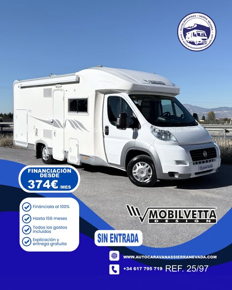 PERFILADA MOBILVETTA KEA P81 Autocaravanas Sierra Nevada empresa con más de 20 años de experiencia en el sector de venta de ocasión os ofrece esta magnífica casa rodante.🗣️👉 Para más información o precio 💵 consulté en nuestra página web www.autocaravanassierranevada.com ➡️🌐💻 o haga click👉🖱️ en nuestro enlace ⬇️👇 https://autocaravanassierranevada.com/.../mobilvetta-kea.../ ¿Quieres pagar a plazos? Llama y te informamos sin compromiso 📞617 79 57 19 📞687 85 35 11 EQUIPAMIENTO Y EXTRAS 👇 MOTOR: FIAT DUCATO 2.3 MULTIJET 130CV AÑO: 2009 KM: 83.000 Medidas exteriores: 7,30m x 2,70m Plazas: 4 Extras y Equipamiento: * Medida maletero con doble acceso: (2,20m x 1,40m x 0,80m) * Camas (Transversal /Salón Convertible) * Salón face to face - Aire acondicionado de motor - AirBag(conductor) - ASR - Cierre centralizado en cabina - Espejos eléctricos - Elevalunas eléctricos - Radio (CD-AXU) - Camara de Visión trasera - Mosquiteras en ventanas, claraboyas - Claraboya xxl en salón - Frigo DOMETIC (220v, Gas, 12v, Auto) 150L capacidad - Extractor de humos - Ducha con mampara dentro de aseo - Baterías de 100ah. - Placa solar de 100w. - Calefacción WEBASTO a gasoil - TV 12v - Escalón doble peldaño integrado - Toldo TRISTOR de 3m. - Portabicis para 3 - Neumáticos reforzados especial camper www.autocaravanassierranevada.com #autocaravanasgranada #autocaravanaocasion #autocaravanasdeocasion #ventaautocaravana #compraautocaravana #autocaravanabarata #caravaningandalucia #autocaravanasur #granadaturismo #granadaocasion #andaluciavanlife #vanlife #camperlife #motorhome #campervan #viajarenautocaravana #caravaninglife #aventuraenruta #viajeslibres #escapadarural #naturalezaylibertad #viajarporelmundo #rutavanlife #descubreespaña 