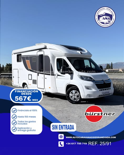 PERFILADA BURSTNER HARMONY LINE IT 700
Autocaravanas Sierra Nevada empresa con más de 20 años de experiencia en el sector de venta de ocasión os ofrece esta magnífica casa rodante.🗣️👉 Para más información o precio 💵 consulté en nuestra página web
www.autocaravanassierranevada.com
➡️🌐💻 o haga click👉🖱️ en nuestro enlace ⬇️👇
https://autocaravanassierranevada.com/.../burstner.../
¿Quieres pagar a plazos?
Llama y te informamos sin compromiso
📞617 79 57 19
📞687 85 35 11
EQUIPAMIENTO Y EXTRAS 👇
MOTOR: CITROEN/PEUGEOT PSA 2.0 130CV
AÑO: 2017
KM: 68.000
Medidas exteriores: 7,00m x 2,90m
Plazas:  4
Extras y Equipamiento:
* Medida maletero con doble portón:  (2,20m x 1,00m x 1,20m) 
* Camas (Isla elevable /Colgante elèctrica en salón)
- Aire acondicionado de motor
- AirBag(conductor y copiloto)
- ASR
- Velocidad de Crucero
- Cierre centralizado
- Espejos eléctricos
- Elevalunas eléctricos
- Radio (2DIN-CD-USB-BT-AUX)
- Camara de Visión trasera
- Asientos  giratorios
- Oscurecedores REMIS en cabina
- Mosquiteras en ventanas, claraboyas y puerta principal
- Claraboya XXL panoramica en cabina
- Aire Acondicionado a 220v 
- Frigo DOMETIC (220v, Gas, 12v, Auto) 151L capacidad
- Ducha con mampara separada de aseo
- Inversor 1.000W
- Baterías de 100ah.
- Placa solar de 100w.
- Calefacción Truma Inet Ready a gasoil
- TV 12v SMART TV(TDT-HDMI-USB)
- Escalón eléctrico de aluminio
- Toldo FIAMMA de 4m.
- Portabicis para 2
- Neumáticos reforzados especial camper
www.autocaravanassierranevada.com
#autocaravanasgranada
#autocaravanaocasion
#autocaravanasdeocasion
#ventaautocaravana
#compraautocaravana
#autocaravanabarata
#caravaningandalucia
#autocaravanasur
#granadaturismo
#granadaocasion
#andaluciavanlife
#vanlife
#camperlife
#motorhome
#campervan
#viajarenautocaravana
#caravaninglife
#aventuraenruta
#viajeslibres
#escapadarural
#naturalezaylibertad
#viajarporelmundo
#rutavanlife
#descubreespaña
