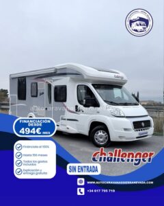 25/89 AUTOCARAVANA PERFILADA CHALLENGER GRAPHITE EDITION 119 EB Autocaravanas Sierra Nevada empresa con más de 20 años de experiencia en el sector de venta de ocasión os ofrece esta magnífica casa rodante.🗣️👉 Para más información o precio 💵 consulté en nuestra página web www.autocaravanassierranevada.com ➡️🌐💻 o haga click👉🖱️ en nuestro enlace ⬇️👇 https://autocaravanassierranevada.com/.../challenger.../ ¿Quieres pagar a plazos? Llama y te informamos sin compromiso 📞617 79 57 19 📞687 85 35 11 EQUIPAMIENTO Y EXTRAS 👇 PERFILADA CHALLENGER GRAPHITE EDITION 119 EB MOTOR: FIAT DUCATO 2.3 MULTIJET 130cv AÑO: 2013 KM: 66.000 Medidas exteriores: 7,30m x 3,00m Plazas: 4 Extras y Equipamiento: * Medida maletero con doble acceso: (2,15m x 1,40m x 1,20m) * Camas (Isla elevable /Colgante en Salón) - Aire acondicionado de motor - AirBag(conductor y copiloto) - Velocidad de Crucero - Cierre Centralizado - Espejos eléctricos - Elevalunas eléctricos - Radio Original Fiat - Sensor de aparcamiento - Asientos Giratorios - Oscurecedores REMIS en cabina completa - Mosquiteras en ventanas, claraboyas - Claraboyas transparentes y Claraboya panorámica xxl en cabina - Frigo DOMETIC (220v, Gas, 12v, Auto) 190L capacidad - Ducha con mampara separada de aseo - Batería de 95ah. - Placa solar de 100w - Calefacción WEBASTO a gasoil - TV 12.(TDT-HDMI-USB-DVD) - Escalón doble peldaño integrado - Toldo TRISTOR de 4m. - Portabicis para 2 - Neumáticos reforzados especial camper www.autocaravanassierranevada.com #autocaravanasgranada #autocaravanaocasion #autocaravanasdeocasion #ventaautocaravana #compraautocaravana #autocaravanabarata #caravaningandalucia #autocaravanasur #granadaturismo #granadaocasion #andaluciavanlife #vanlife #camperlife #motorhome #campervan #viajarenautocaravana #caravaninglife #aventuraenruta #viajeslibres #escapadarural #naturalezaylibertad #viajarporelmundo #rutavanlife #descubreespaña